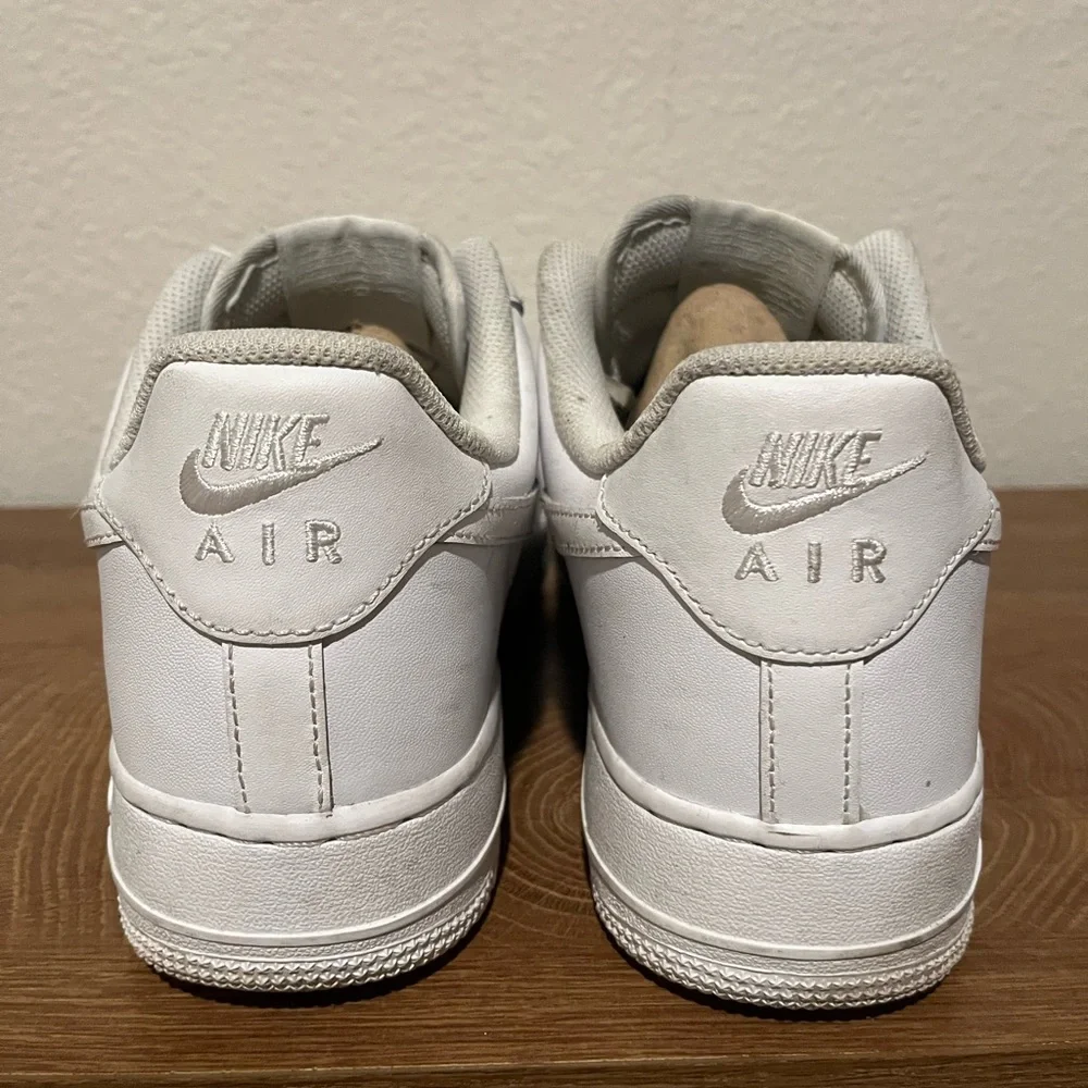 White/White Nike Air Force 1, size 10 - Picture 5 of 8